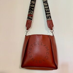 NEVER USED- STELLA McCARTNEY faux leather Moss logo crossbody bag